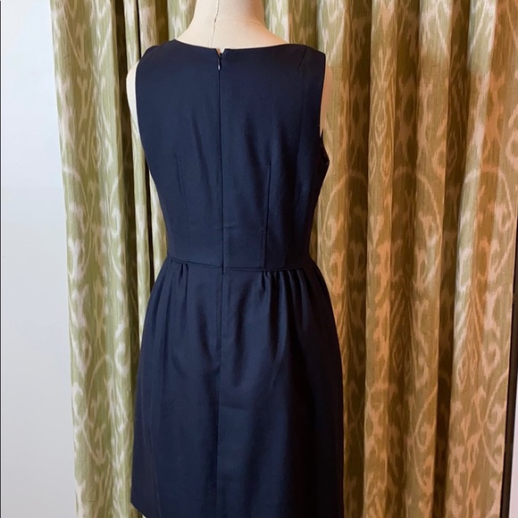 Black JCrew Structured Sleeveless Midi Dress - Picture 3 of 4